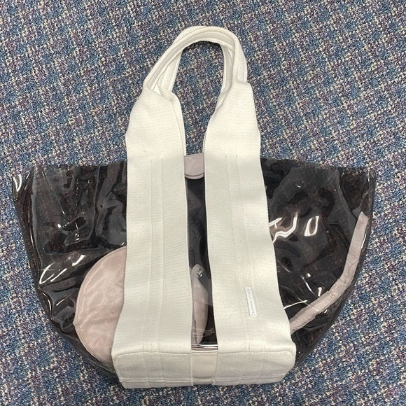 NWT Rebecca Minkoff large tote with attached mini bag inside clear and ivory - Picture 1 of 17